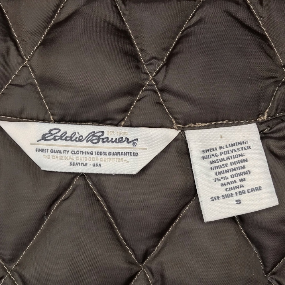 Eddie Bauer Quilted Goose Down Jacket-Vest - S - Picture 13 of 16